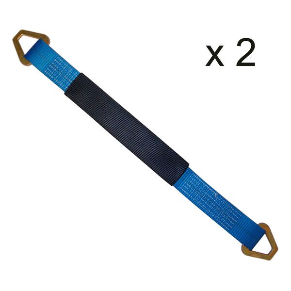 2" x 21" Axle Straps w/ Sleeve & D Rings, WLL: 3, 333 lbs., PK2